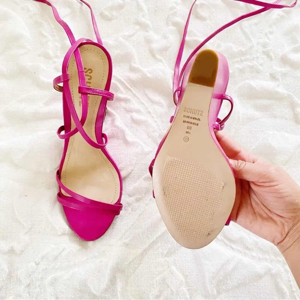 Schutz Deonne Casual Nappa LeatherSandal Size 6